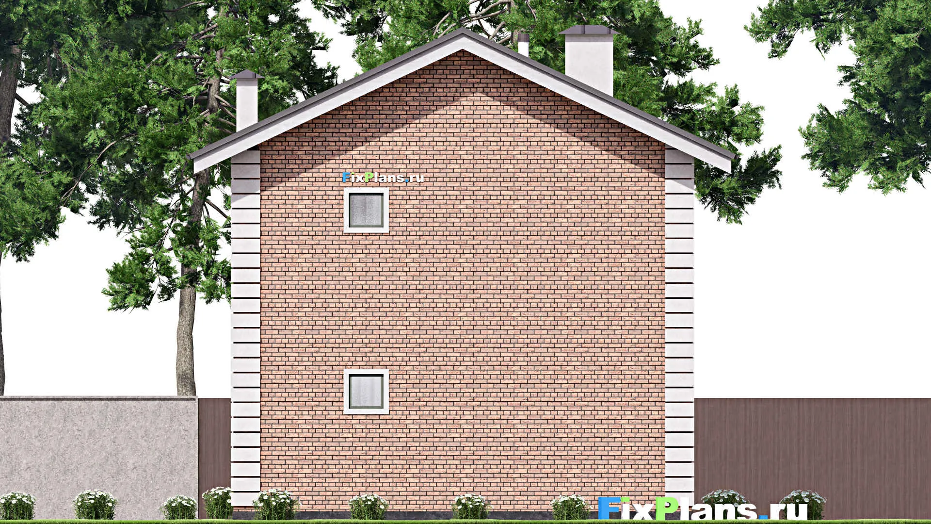 F-13967 - Проект двухэтажного дома 9 на 12, площадью 150 м² с балконом и 2 спальнями