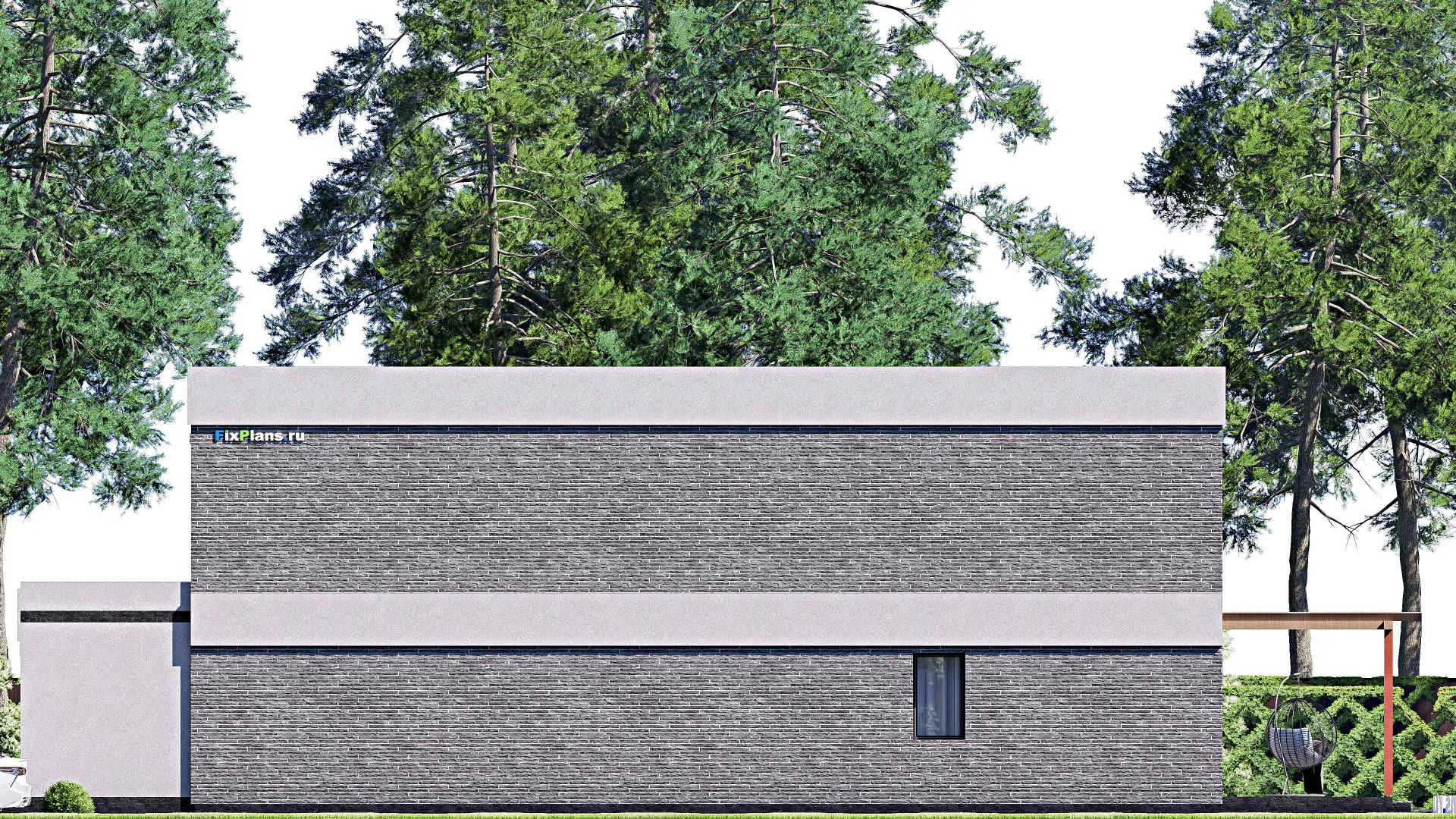 F-18683 - Проект двухэтажного дома 7 на 24, площадью 180 м² с террасой, балконом и 3 спальнями