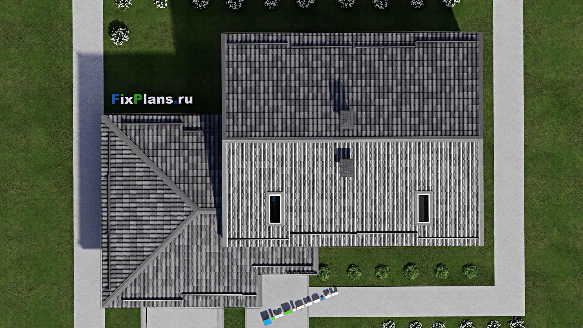 F-12122 - Проект дома с мансардой 13 на 18, площадью 200 м² с 4 спальнями
