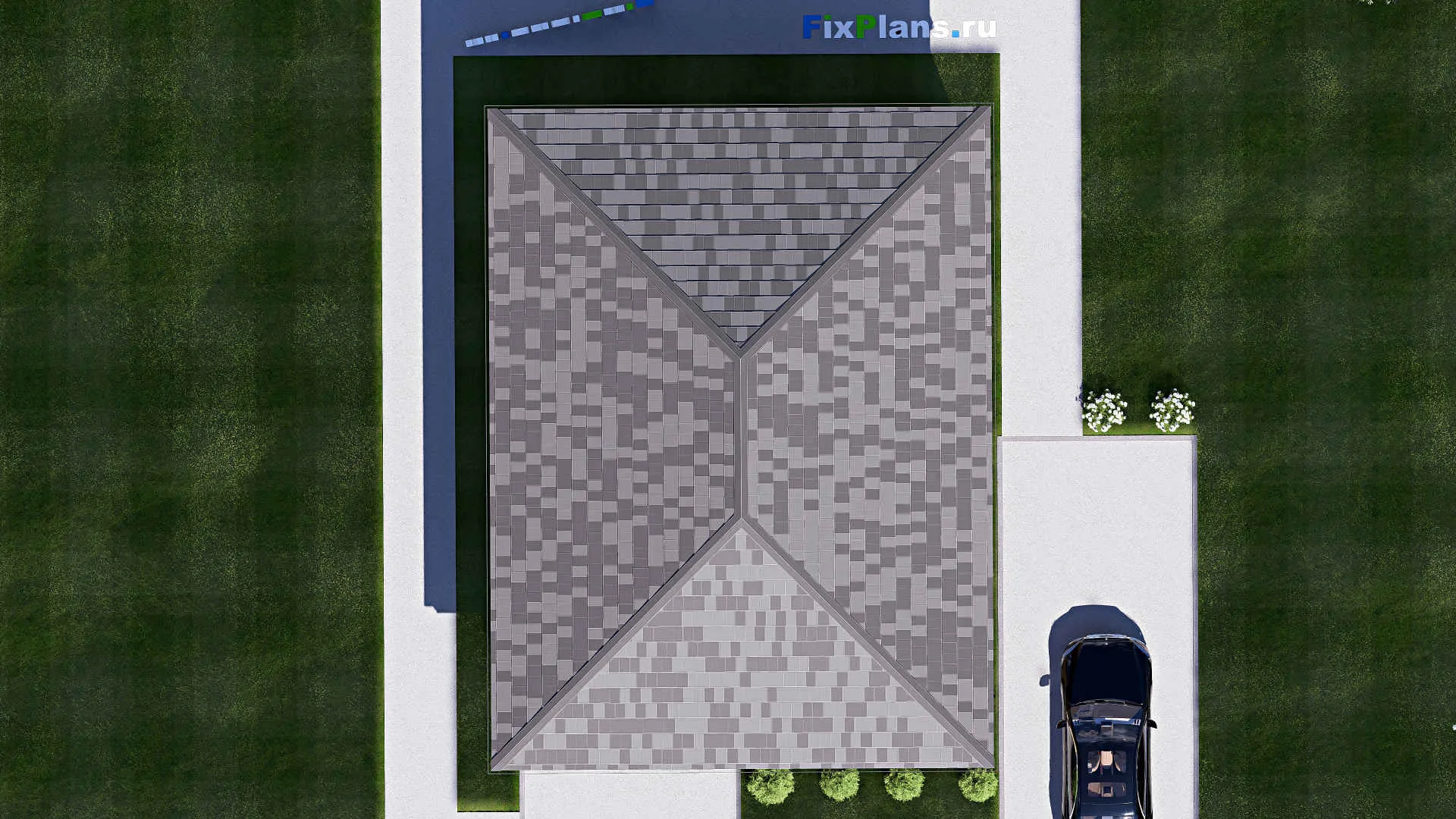 F-18287 - Проект одноэтажного дома 10 на 13, площадью 90 м² с 2 спальнями