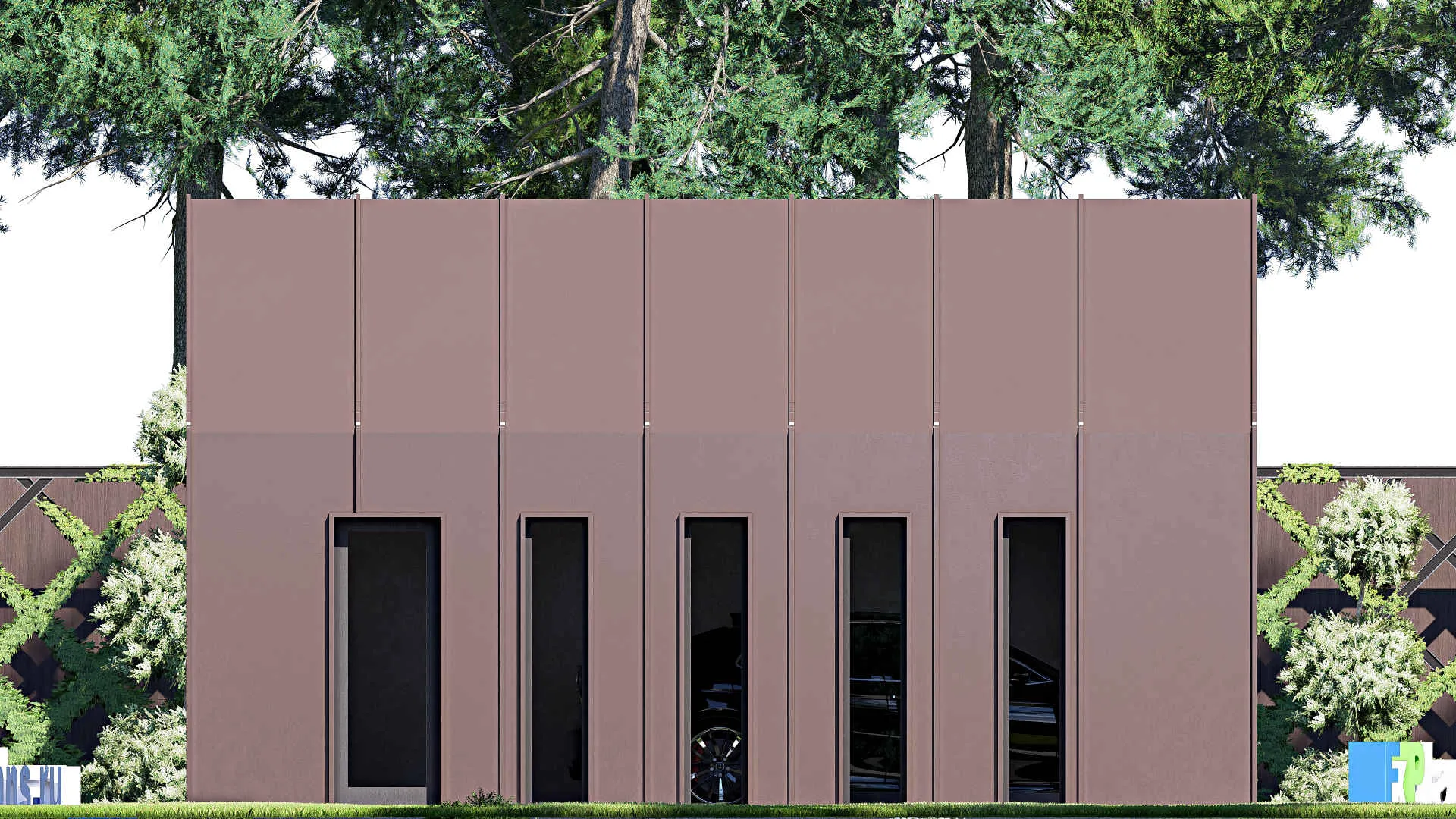 F-21041 - Проект гаража 5 на 8, площадью 30 м² на 1 машиноместо