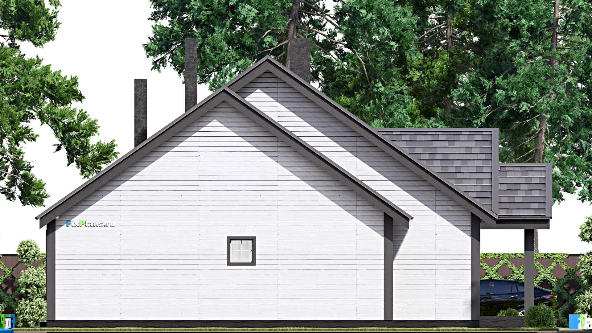 F-16424 - Проект одноэтажного дома 14 на 16, площадью 160 м² с 2 спальнями