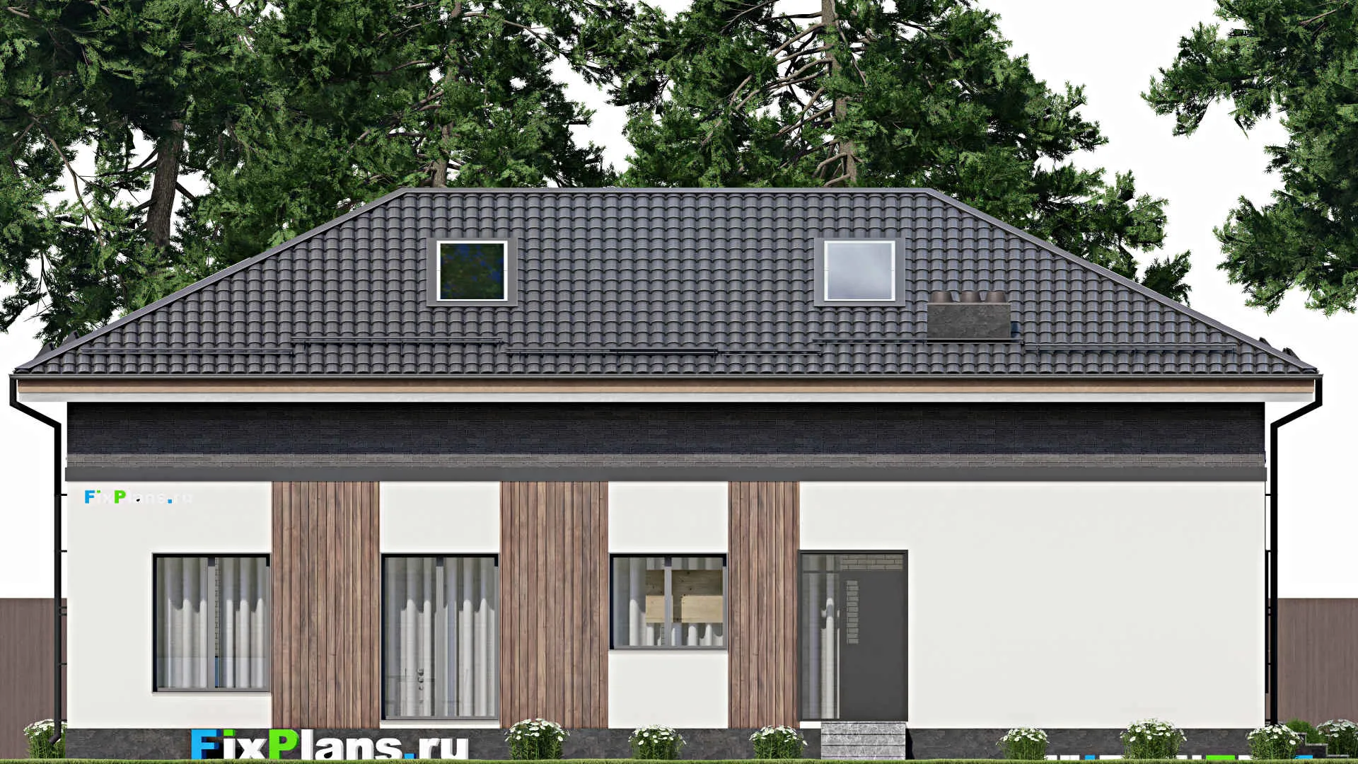 F-4670 - Проект дома с мансардой 10 на 17, площадью 200 м² с 3 спальнями