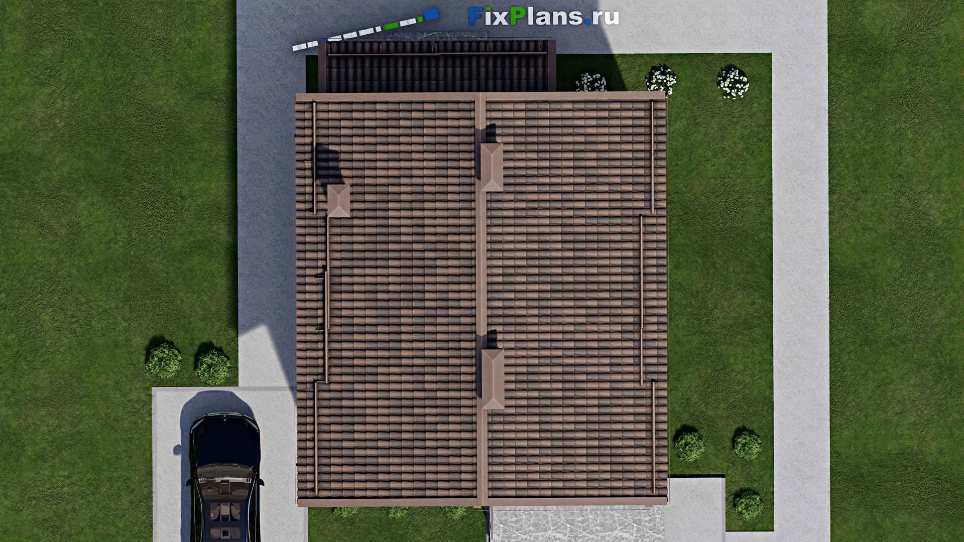 F-8504 - Проект дома с мансардой 9 на 13, площадью 140 м² с террасой, балконом и 3 спальнями